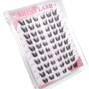 Custom Packaging Natural Glue Free False Eyelashes C Curl Style 0.07MM Thickness Mermaid Remover Free Lashes