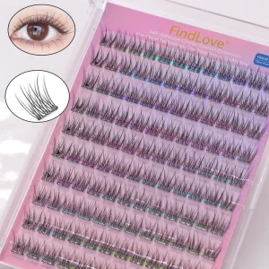Custom Packaging Natural Glue Free False Eyelashes with C Curl Style Mermaid Remover Free Lashes