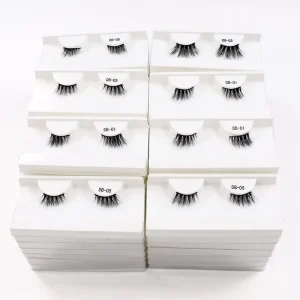 Custom Packaging Real Mink Segment Eyelashes Short Wispy 3D Strip Mink Lashes Natural Half Lashes