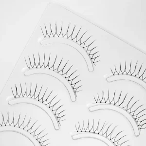 Custom Packaging Self adhesive Reusable Handmade Synthetic False Eyelashes Daily Wear Full Strip Lashes Custom Logo