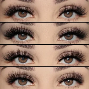 Custom Private Label Black Strip Lash Mink Effect Synthetic Hair False Eyelashes Eye Lashes Natural Eyelashes