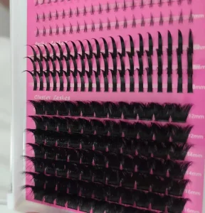Custom Private Label DIY Eyelashes Fluffy Spike Lash Clusters with Bottoms Mixed Clusters