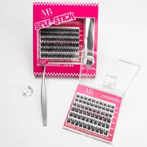 Custom Private Label DIY Lash Clusters Eyelash Extension Kit Individual D Curl Self-Adhesive Lashes