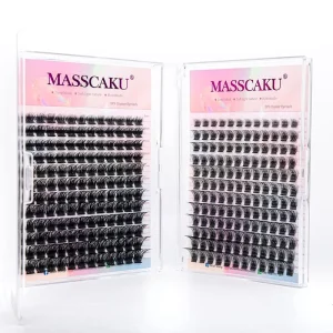 Custom Private Label Fluffy Fans Vegan Pre Bond DIY Lashes 8 16mm Mix Long Lasting Segment Lash Extensions