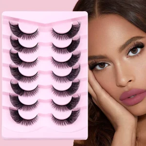 Custom Private Label Full Strip Mink Lash 3d Eyelash Lashes Vendor Natural Lashes Full Strip Eyelashes