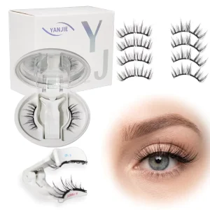 Custom Reusable Soft Natural Long Soft Magnetic Eyelashes with Applicator Private Label 3D Soft Magnetic False Lashes