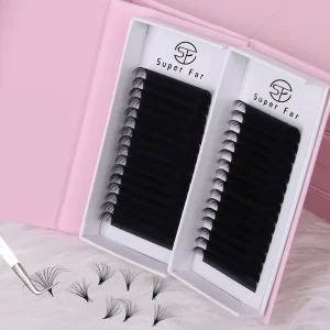 Custom Silk Easy Fan Lash Extension Private Label Cashmere Matte Lashes Trays Eyelash Extension