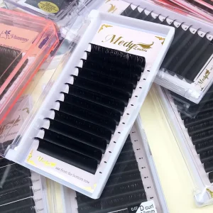 Custom Single Lash Extension Supplies with CC DD Curl Private Label Eyelash Extensions with Personalized Packaging Box