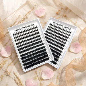 Custom Spiked Korean PBT Eyelash Clusters Bulk Your logo DIY Lash Extensions