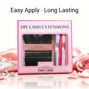 Custom Supply for Beginner DIY Eyelash Training Kit 14 Trays Soft Lightweight PBT Pre Cut Segment Lashes with Easy Guide