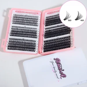 Custom Thick Volume Segment Cluster Lashes 10 16 mm D Curl Natural 50D 60D 80D100D Soft Volume Eyelashes Clusters Kit