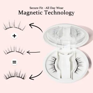 Custom Travel Reusable Soft Magnetic Clip Eye Lashes Kit No Glue Quantum Soft Magnetic Lashes with Applicator