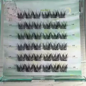 Custom Waterproof 3D Cluster DIY Camellia Segmented Natural Photogenic Realistic No Glue Eyelashes Extension