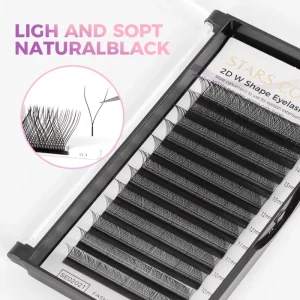 Custom YY W Shape Lash Extension Mesh Cilios Hand woven Clover 0.07 C D Curl De Pestaas Cilia YY Lash
