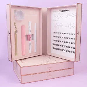 Custom logo Lash Clusters Kit With Bond and Seal Pre Cut Segment Eyelash Fluffy C D L Curl Diy Lash Extension Kit