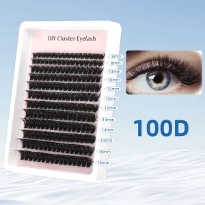 Custom logo Lash Clusters That Look Individual DIY Cluster Lashes d Curl 20 mm Spike Cluster Lashes Kit