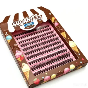 Custom logo Spikes Lashes Individuals Volume Eyelash Clusters D DD Curly Thick Lashes Clusters 8 18MM DIY Eyelash Extensions