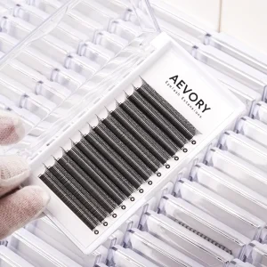 Custom logo W Shape Professional HandMade Natural Fluffy Eyelash Handmade Soft Synthetic Hair Mixed Reusable Makeup Strip Lashes