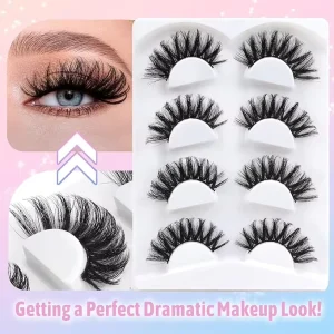 Customizable 20mm Dramatic Strip Lashes Mega Volume Faux Mink Synthetic Hair Semi Hand Made 3D Effect Eyelashes