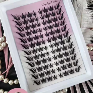Customizable 3D Fluffy DIY Segment Lashes Private Label Eyelash Extensions