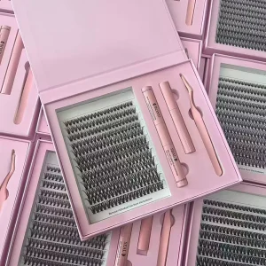 Customizable Cluster Lashes Private Label C/D Curl Segment Pre-Cut Extension Kit