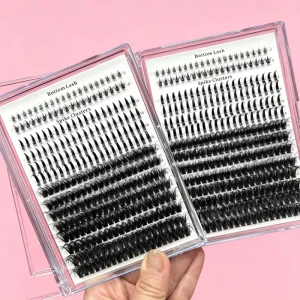 Customizable Cluster Lashes Private Label C D Curl Segment Pre-Cut Extension Kit Eyelashes Cluster Lashes Kit