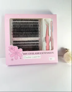 Customizable DIY Cluster Segment Lashes Kit 40D Premade 9-16mm Volume Synthetic Hair False Eyelashes Mixed Lengths