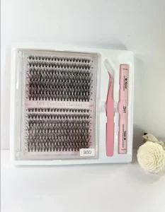 Customizable Extensions DIY Cluster Segment Lashes Kit Premade 9 16mm Volume Synthetic Hair 30D False Eyelash