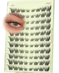 Customizable Foxy Eye Winged Cluster Lashes Cat Eye Synthetic Hair Semi-Handmade Individual Eyelashes