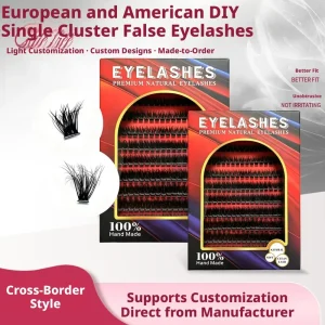 Customizable Handmade UV Spots Print Lash Cardboard Eyelash Packaging Gift Magnetic Closure Paper Cosmetics