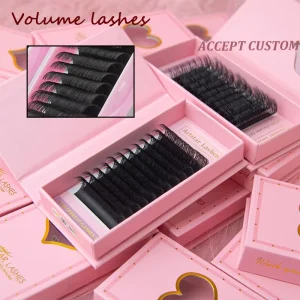 Customizable Individual PBT Fiber Lash Extension Supplies Matte Volume Lashes Private Label Individual Lash Supplies