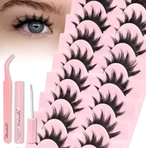 Customizable Lizi 25mm Dramatic Spiky Strip Lashes Eye Catching Mega Volume Synthetic Hair Handmade Eyelashes