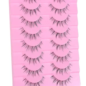 Customizable Lizi Natural Spiky Wispy Eyelashes Flexible Soft Synthetic Hair Realistic Semi Hand Made Self adhesive Cruelty Free