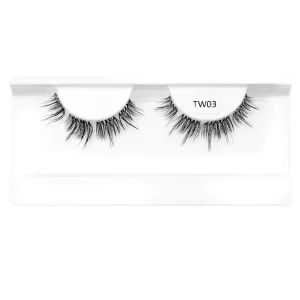 Customizable Synthetic Hair 3D Multi Layered Clear Band Full Strip False Natural Segment Eyelashes Self adhesive Reusable
