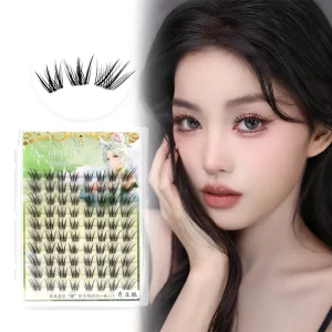 Customizable and Reusable Handmade Hybrid Light Volume 3D 5D 10 Rows Irregular Thai Segmented Natural Glue Free False Eyelashes