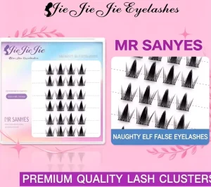 Customize CLUSTERD EYELASH Ultra Lightweight Soft Band Full Strip Lashes for Every Day Use Beauty
