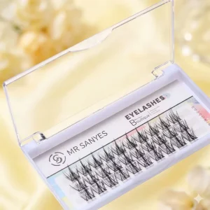 Customize Clusterd Eyelash Deep Matte Cashmere Texture Fiber Segmented Lashes for Wedding and Glam Makeup Looks