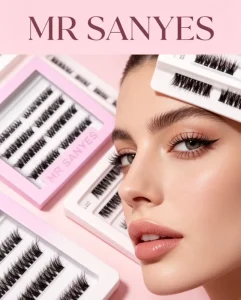 Customize Clusterd Eyelash Individual Lashes High Density Luxury Ultra Soft Synthetic Hair Full Strip Eyelash for Casual Day