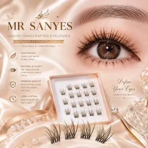 Customize Clusterd Eyelash Segmented Lashes Ultra Light Exclusive Natural Soft Synthetic Cluster Eye Lashes for Wedding