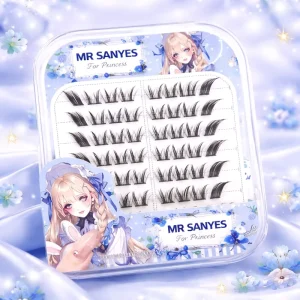 Customize Clusterd Eyelashes Premium Comfortable Hybrid Volume Wispy Style Cluster Eye Lashes for Comfortable Daily Makeup Looks