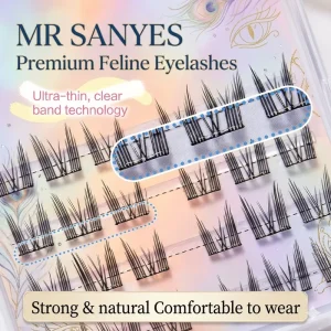 Customize Clustered Eyelash Individual Lashes MR Sanyes for Daily Natural Look Makeup From Quality Materials to Beautiful Lashes