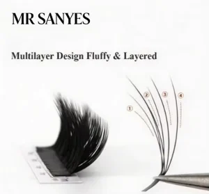 Customize Eyelash Extension High Density Soft Matte Black Silk False Eyelashes for Dramatic Glam Looks
