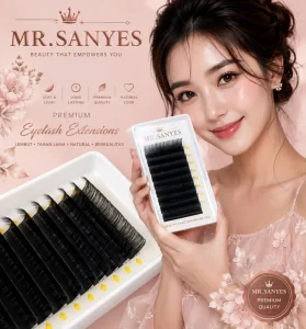 Customize Eyelash Extension MR SANYES Eyelash Modern Beauty Natural Soft Fiber for Every Day and Events