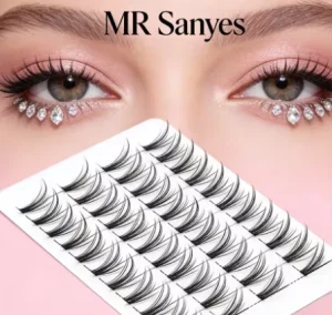 Customize Eyelash Extension Segmented Lashes Transparent Flexible Band Strip Eye Lashes for Simple Daily