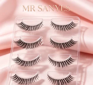 Customize Full Strip Eyelash High Performance Reliable Quality Fine Band Full Strip Eyelash for Wedding Bridal Shower
