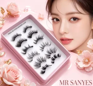 Customize Full Strip Eyelash Individual Lashes Comfortable Cotton Band False Eyelashes Strip for Daily Use and Office Makeup