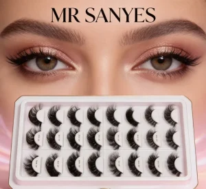 Customize Full Strip Eyelash Segmented Lashes Ultra Soft Top Quality 3D Invisible Clear Band Full Strip Lashes for Everyday Wear
