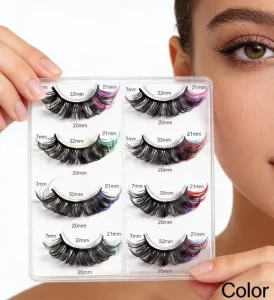 Customize Full Strip Lashes Colorful Black Blend Bold Eye Makeup