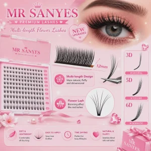 Customize Handmade Premium Feel False Eyelashes for Daily Beauty and Glamour Russian Volume 3D 5D