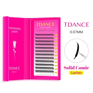 Customized 0.07MM C D Solid Spike Wispy Anime Lashes Volume Premade Fans Lashes Supplies